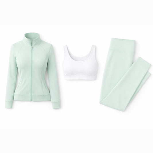PREORDER - Maeli mint zip up 3pc leggings set mama & mini matching (end of March delivery)