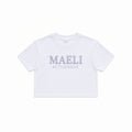 Maeli lilac puff vinyl loose cropped T-Shirts