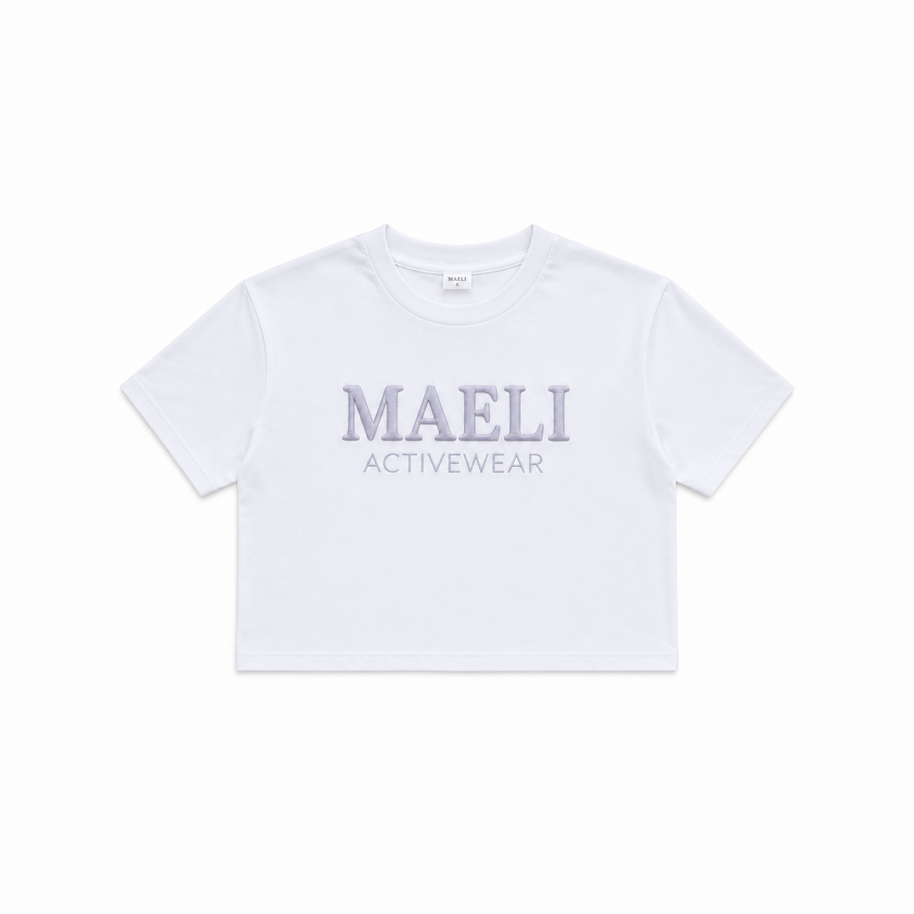 Maeli lilac puff vinyl loose cropped T-Shirts